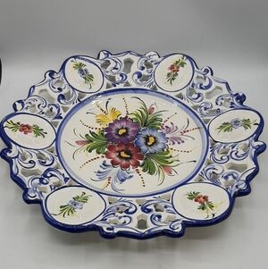 Vintage RCCL Signed & Numbered Hand Painted Lattice Plate from Portugal